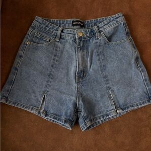 PrettyLittleThing Blue Jean Shorts Modern Style